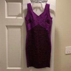 Purple Express Bandage Dress
